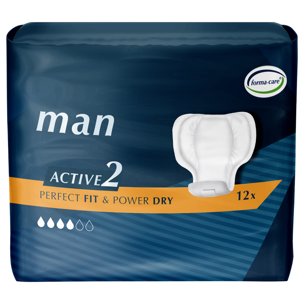 Forma-Care Man Active 2 - Pack of 12 Men's Incontinence Pads