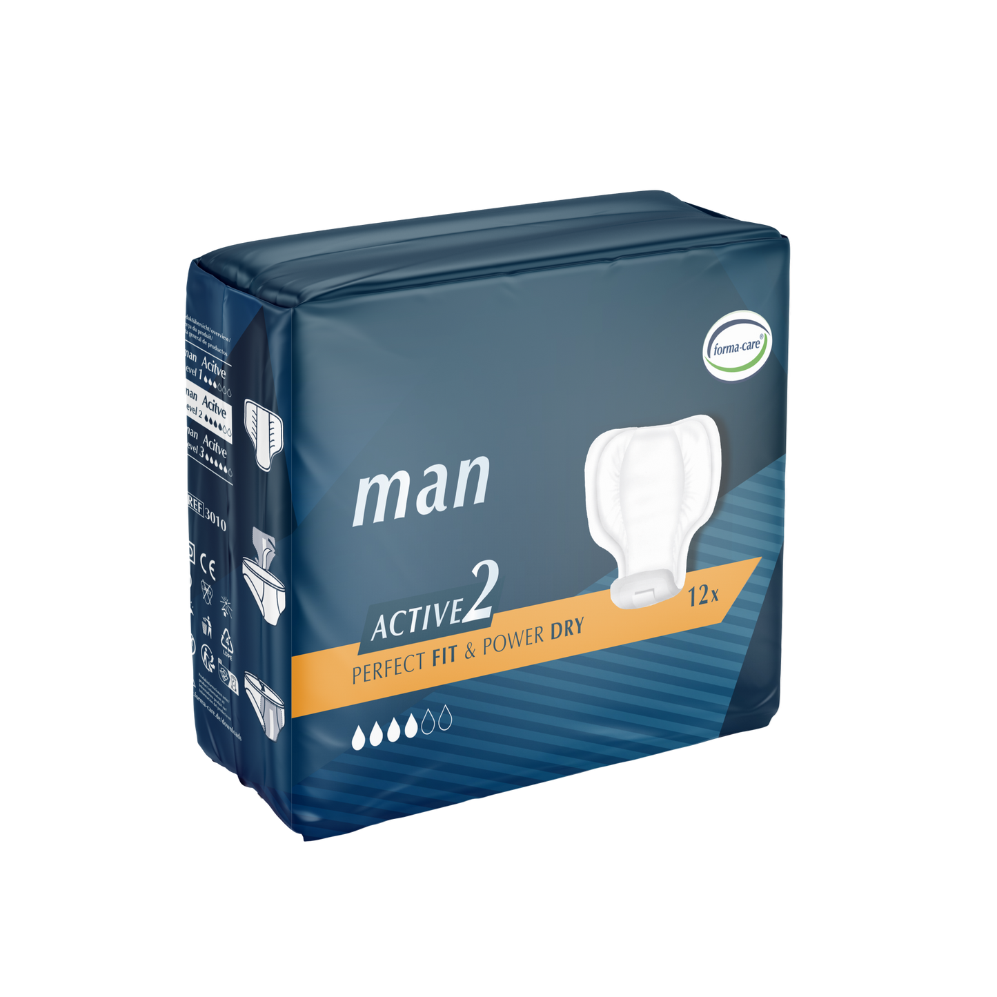 Forma-Care Man Active 2 - Pack of 12 Men's Incontinence Pads