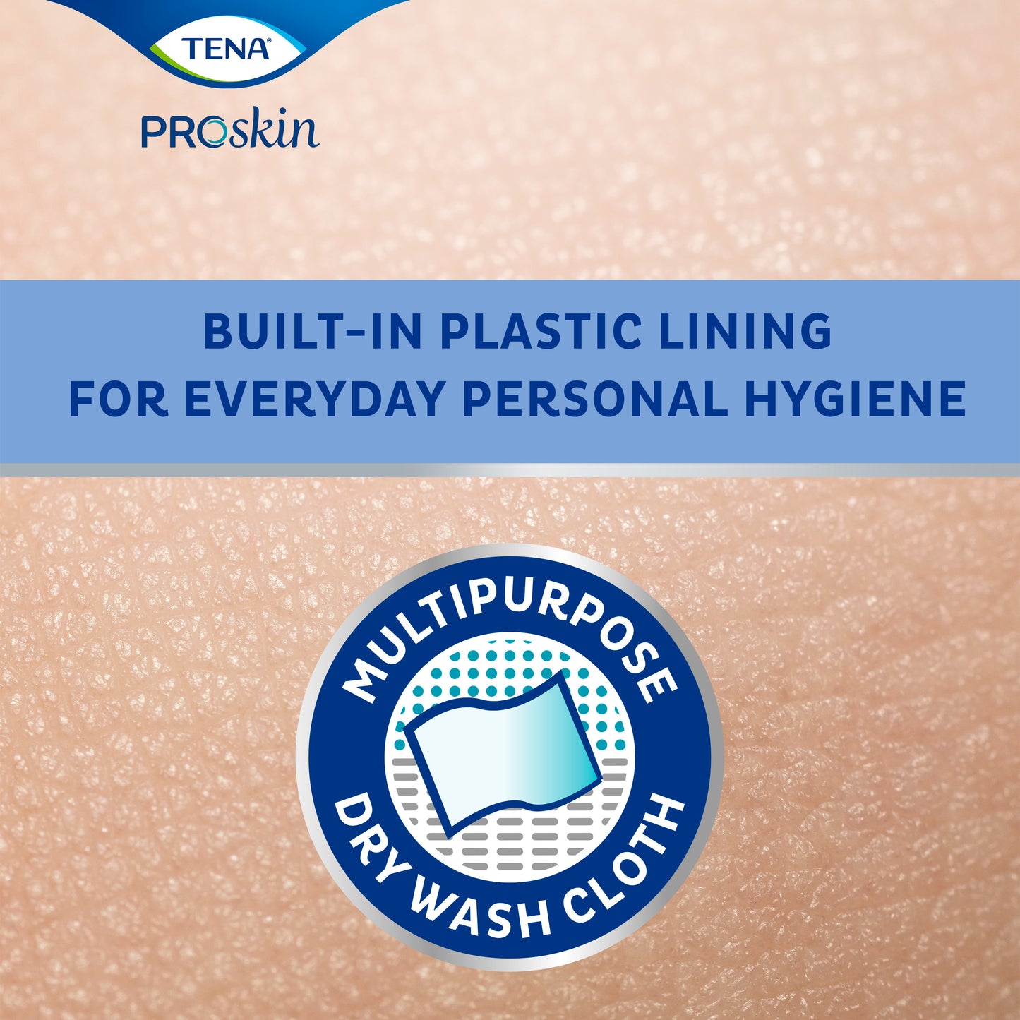 TENA ProSkin Wash Gloves with Lining - 175 Pack