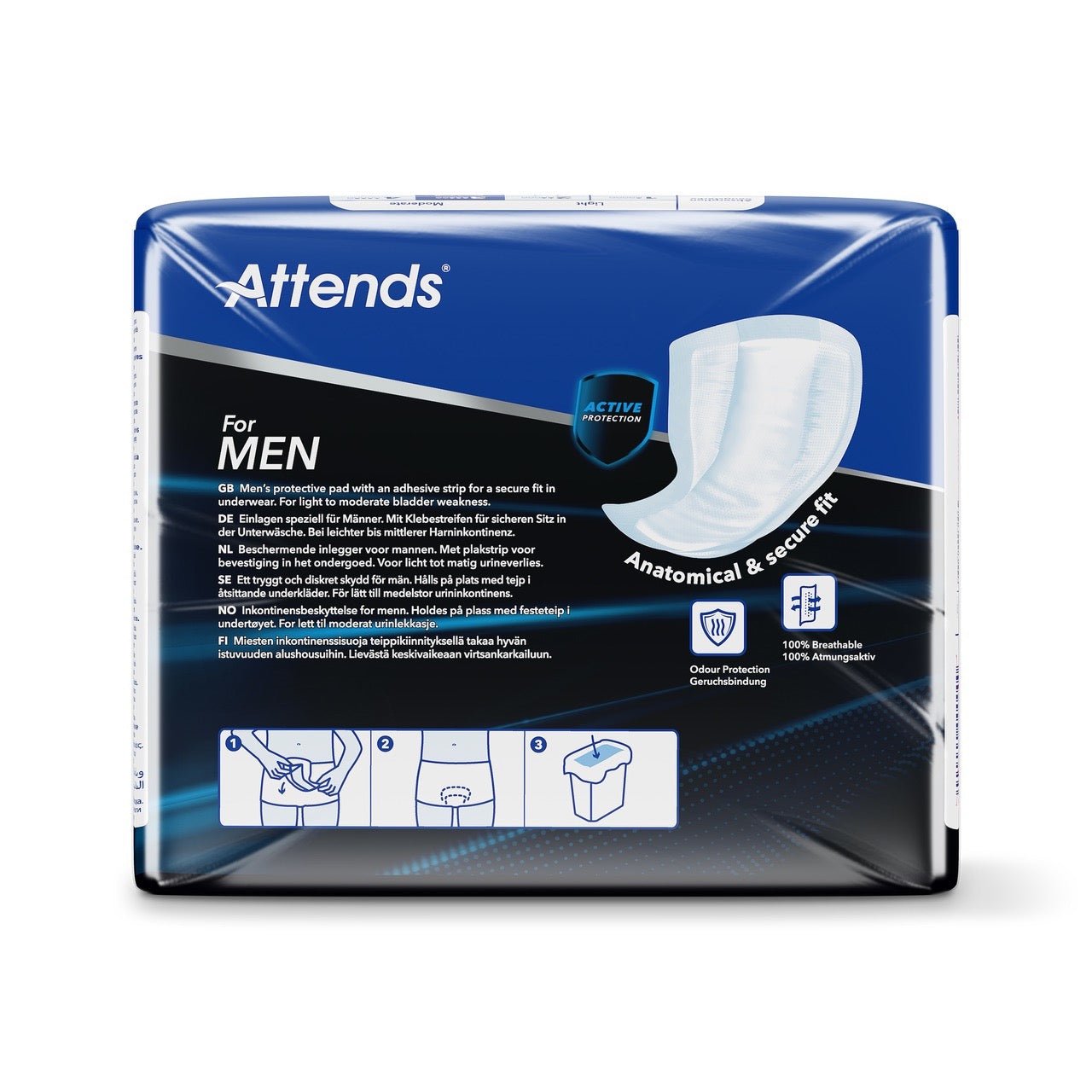 Attends For Men Level 3 Protective Pad - Pack of 14 - Discount Medical