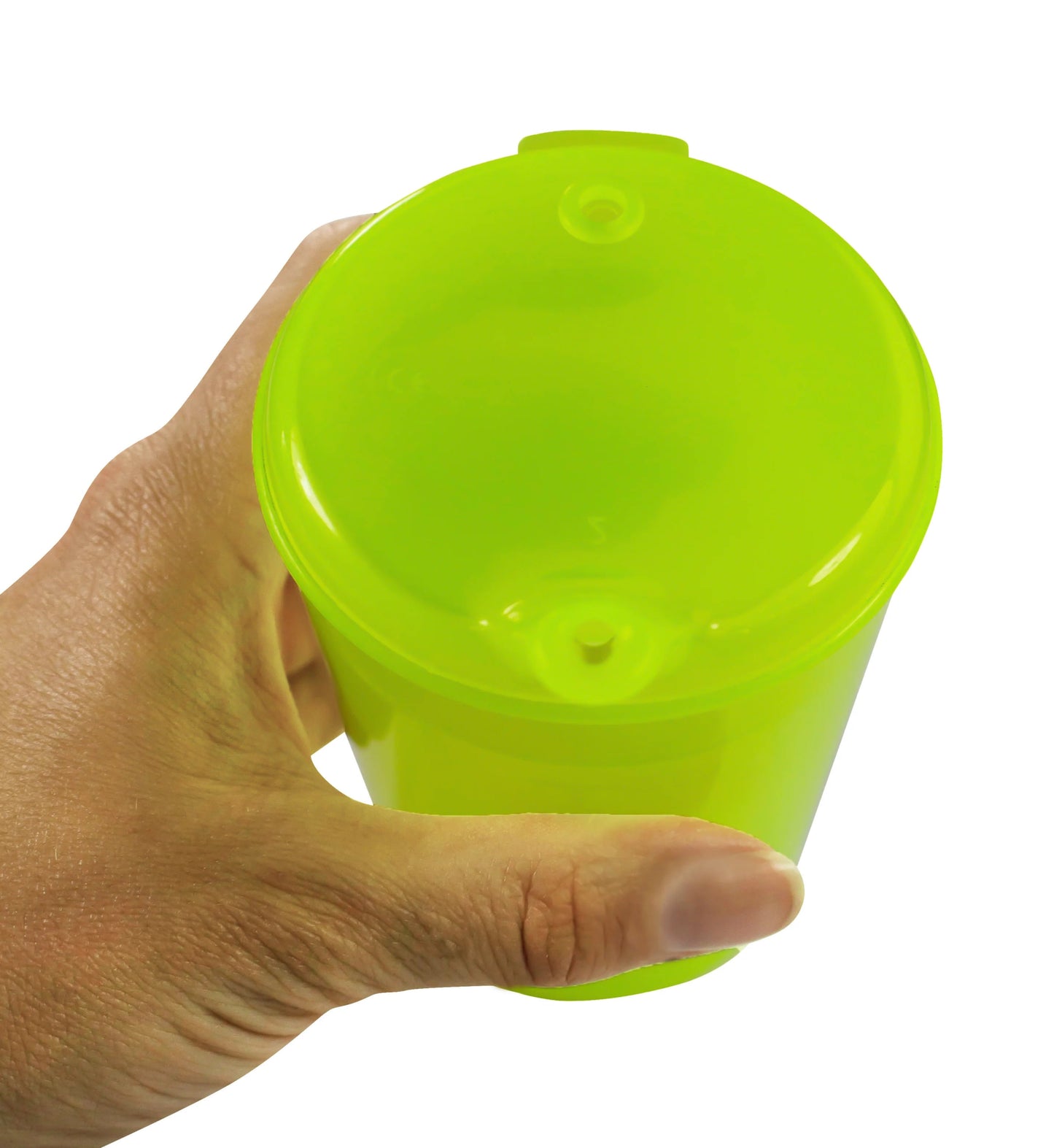 Medi - Inn Adult Drinking Beaker Yellow 250ml with lid 4 x 4mm Spout - Discount Medical