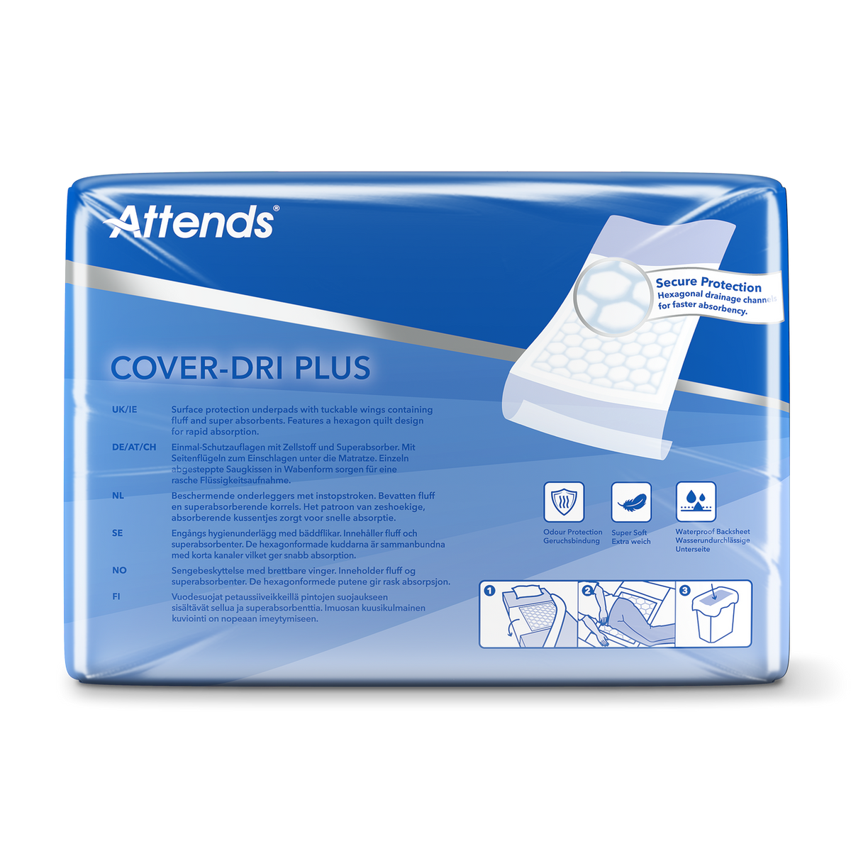 Attends Cover-Dri Plus 80 x 170cm (1783ml) Pack of 7