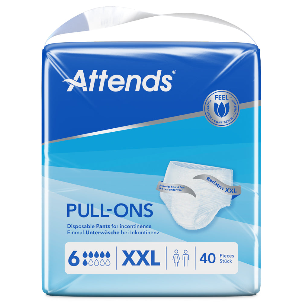 Attends Pull-Ons Bariatric 6 XXL (1420ml) 4 Packs of 10