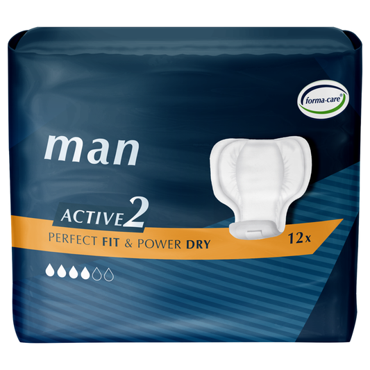 Forma-Care Man Active 2 - Pack of 12 Men's Incontinence Pads