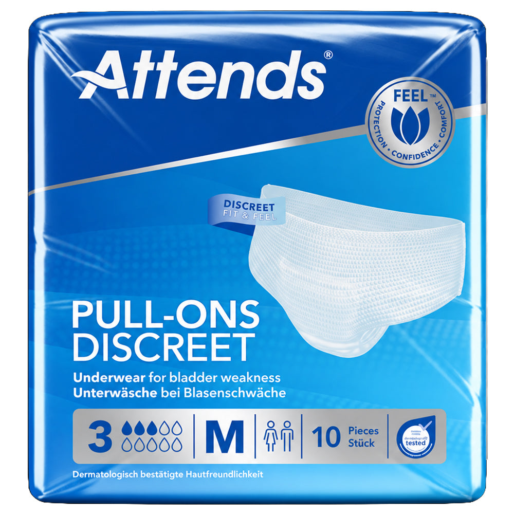 Attends Discreet Pull-Ons Discreet Underwear 3M (900ml) 6 Packs of 10