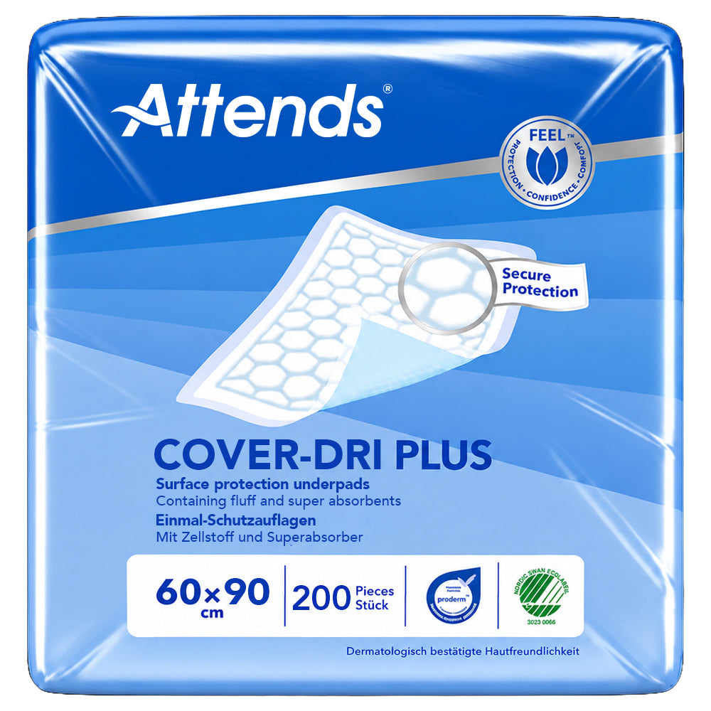 Attends Cover-Dri Plus 60 x 90cm (1236ml) 4 Packs of 50