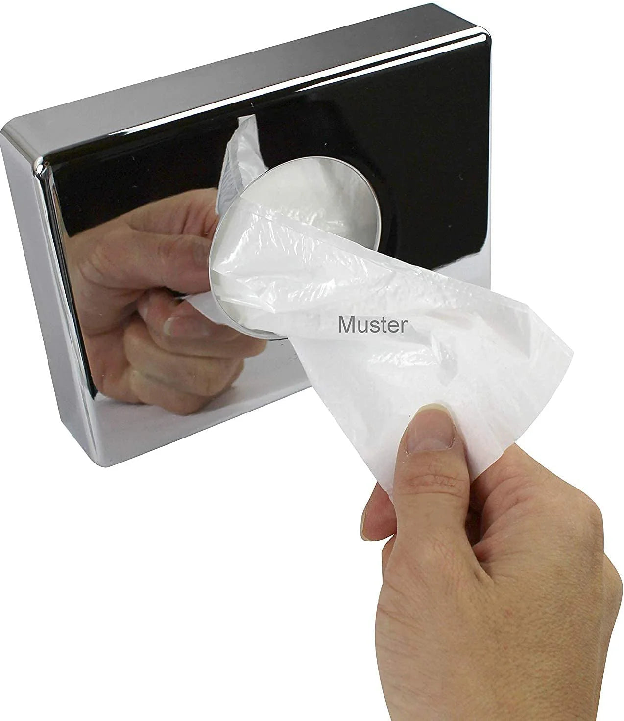 Medi-Inn Chrome Sanitary Bag Holder
