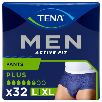 TENA Men Active Fit Pants Plus L/XL (1010ml) 4 Packs of 8