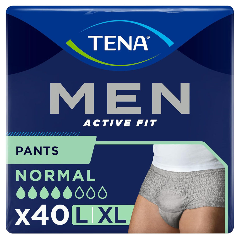 TENA Men Active Fit Pants Normal L/XL (850ml) 4 Packs of 10