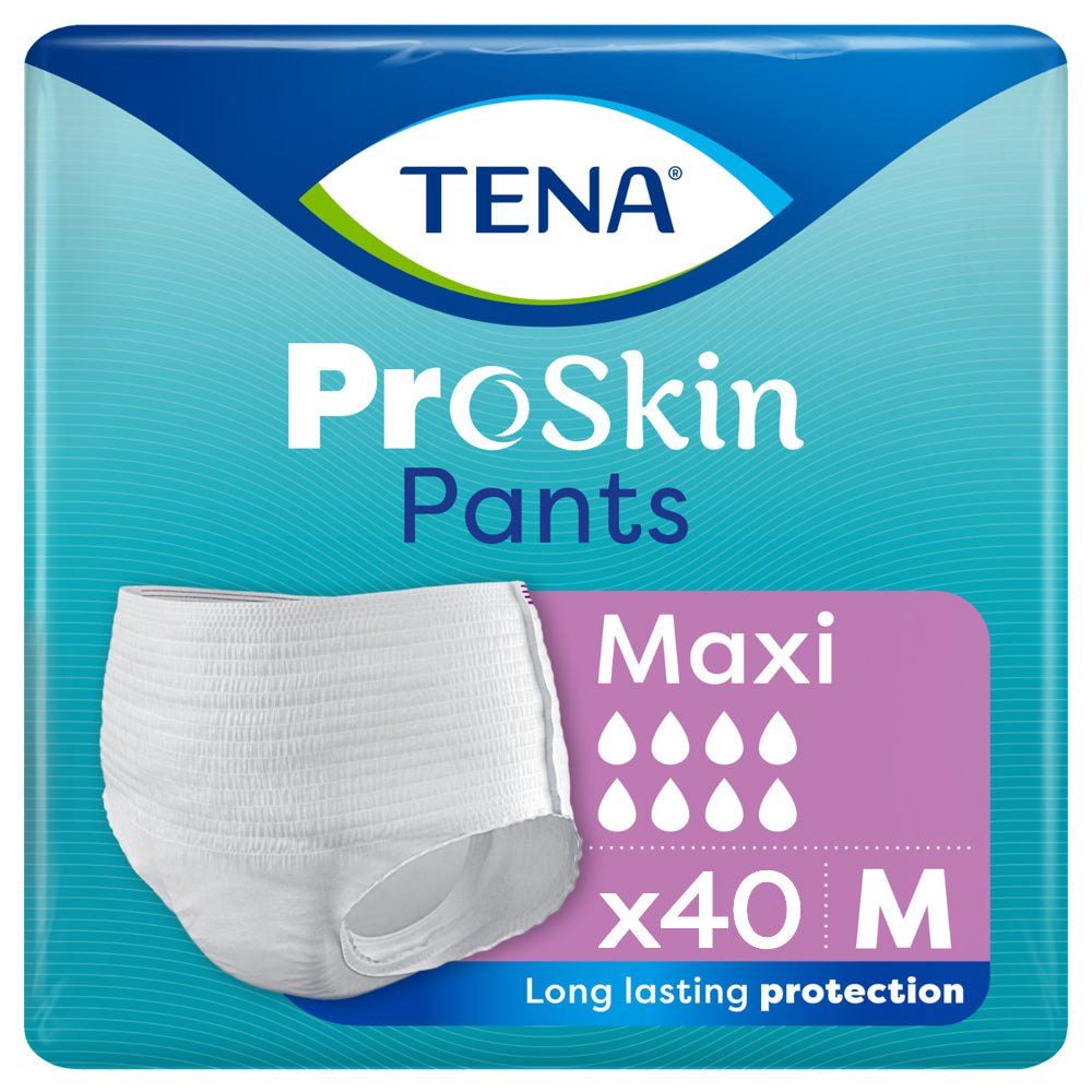 TENA ProSkin Pants Maxi Medium (2499ml) 4 Packs of 10
