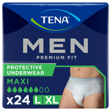 TENA Men Premium Fit Protective Underwear Maxi L/XL (1350ml) 3 Packs of 8