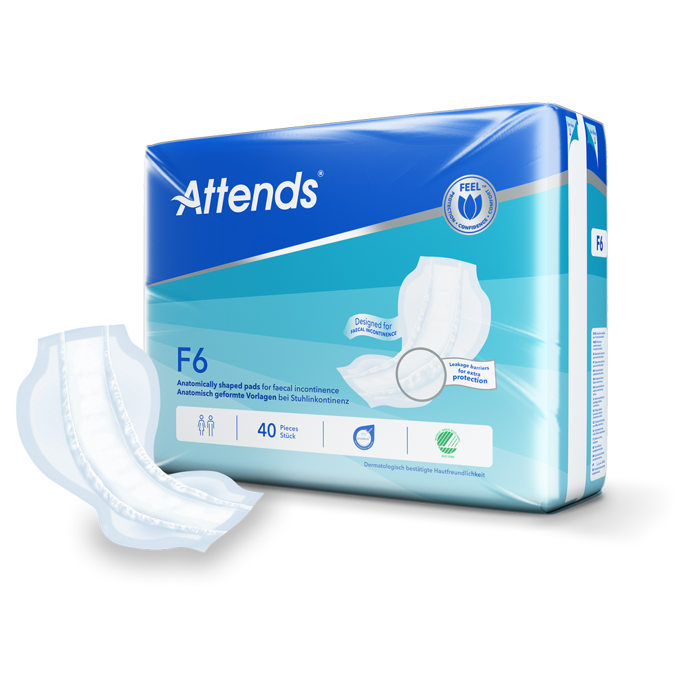 Attends F6 Faecal Pad - Pack of 40