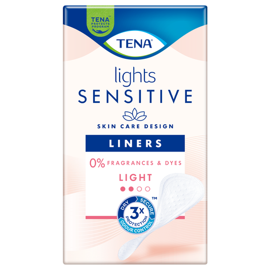 TENA Lights Sensitive Light Incontinence Liners - 28 Pack