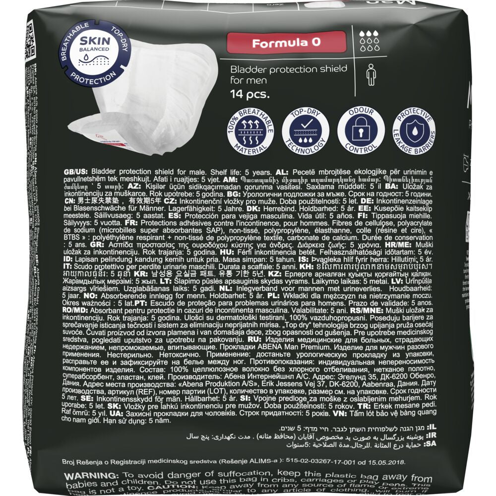 ABENA Man Premium Formula 0 (300ml) 14 Pack - Discount Medical