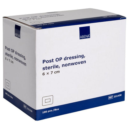 ABENA Post-OP Dressing, Sterile Latex-Free 6x7cm - Pack of 100 - Discount Medical