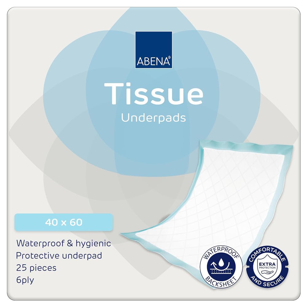 ABENA Tissue Underpads 40 x 60cm - 25 Pack - Discount Medical