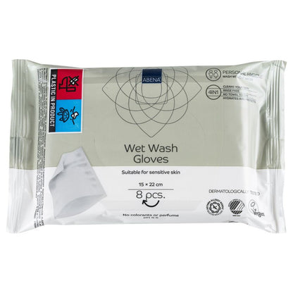 ABENA Wet Wash Gloves - 8 Pack - Discount Medical