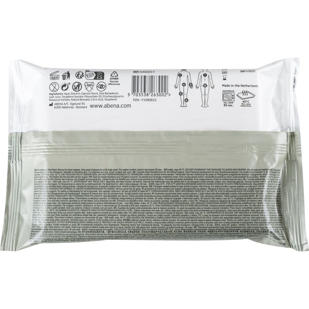 ABENA Wet Wash Gloves - 8 Pack - Discount Medical