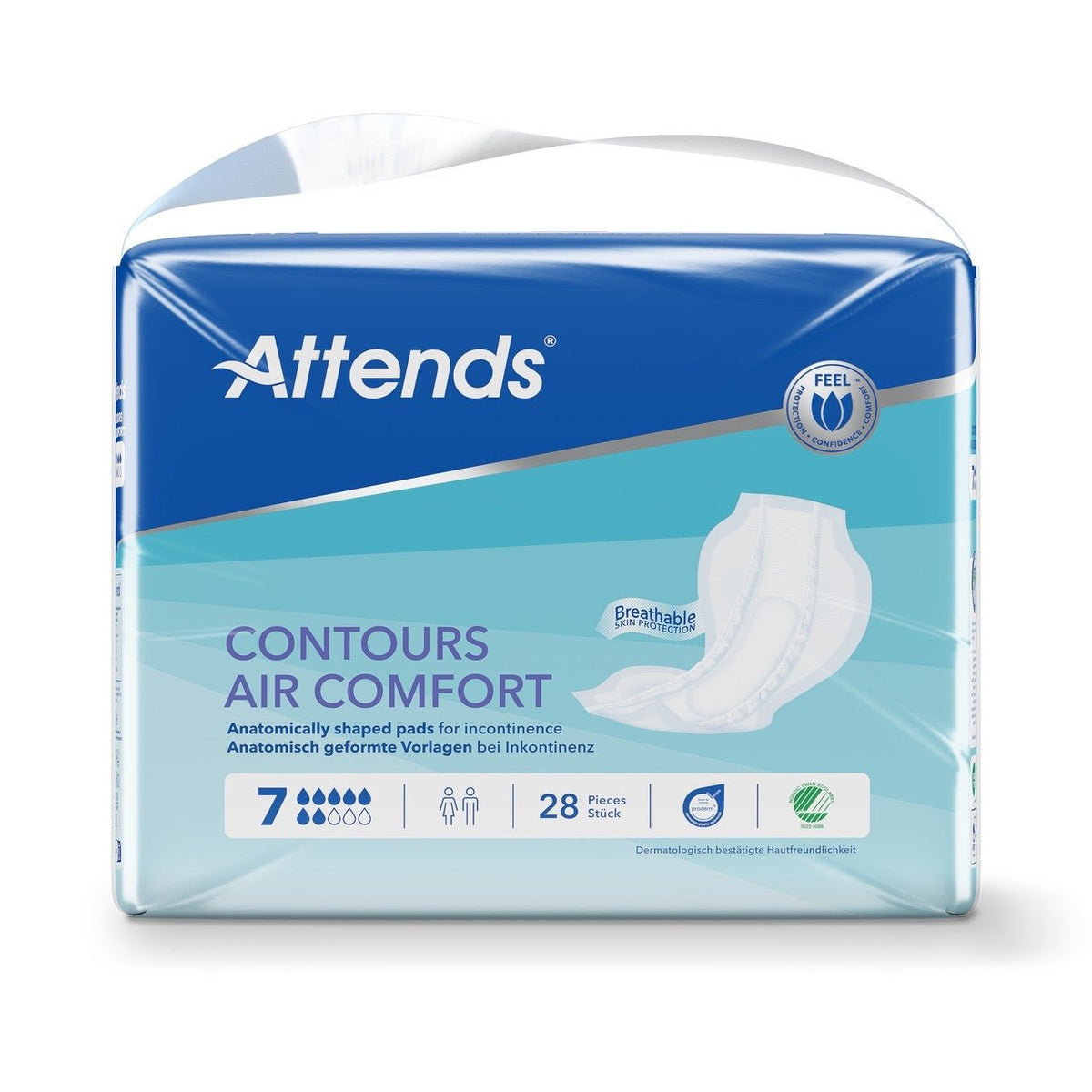 Attends Contours Air Comfort 7, Large Shaped Pads - Pack of 28 - Discount Medical