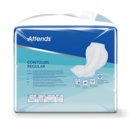 Attends Contours Regular 8, Large Shaped Pads - Pack of 28 - Discount Medical