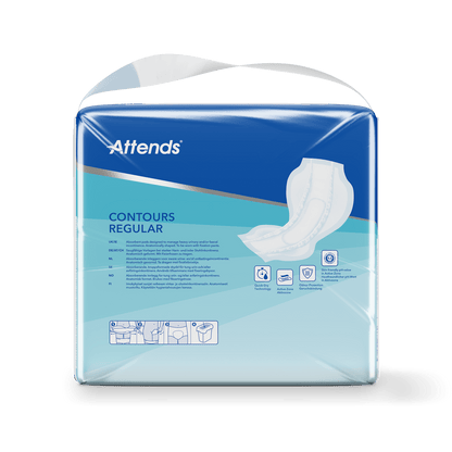 Attends Contours Regular 9, Large Shaped Pads - Pack of 28 - Discount Medical
