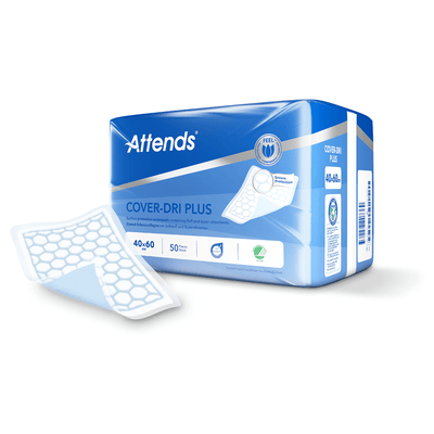 Attends Cover-Dri PLUS 40 x 60 cm Disposable Bed Pads - 50 pack