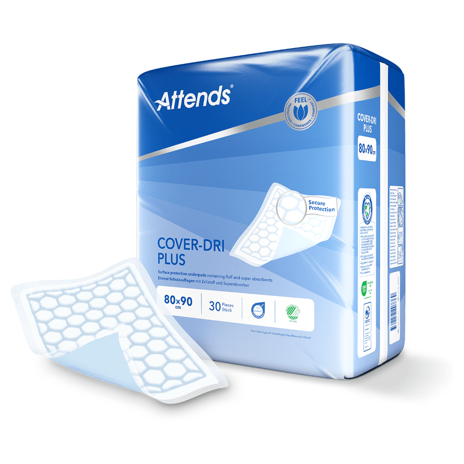 Attends Cover - Dri PLUS 80 x 90 cm Disposable Bed Pads - 30 pack - Discount Medical
