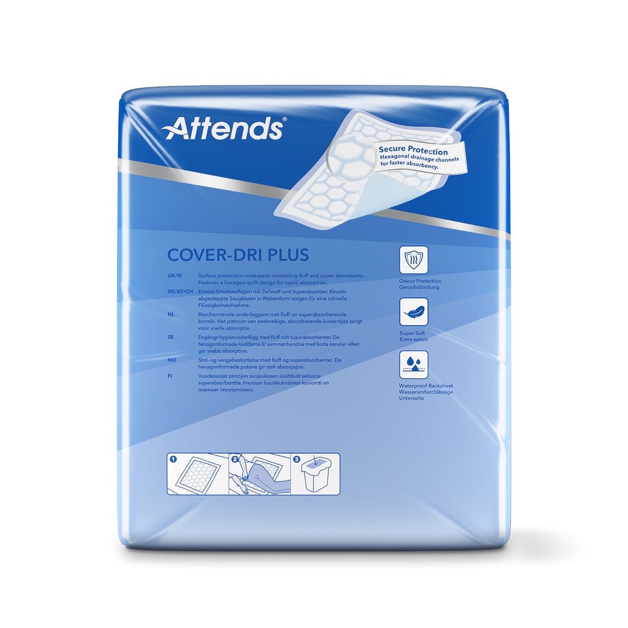 Attends Cover - Dri PLUS 80 x 90 cm Disposable Bed Pads - 30 pack - Discount Medical