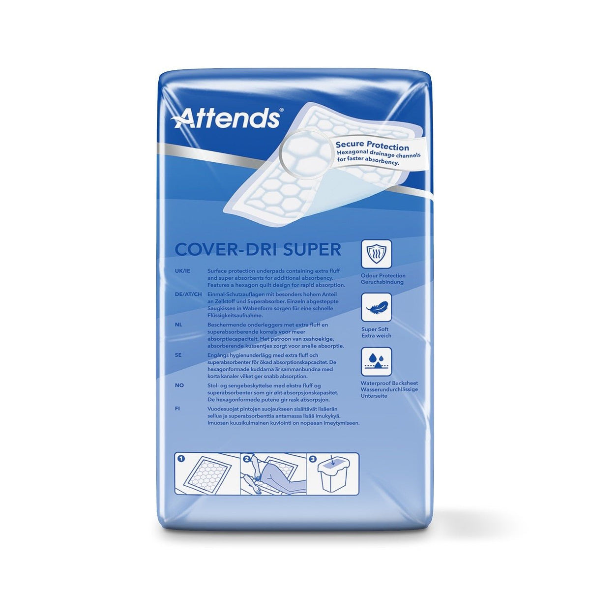 Attends Cover - Dri SUPER 60 x 60 cm Disposable Bed Pads - 50 pack - Discount Medical