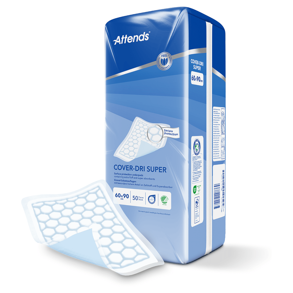 Attends Cover - Dri SUPER 60 x 90 cm Disposable Bed Pads - 50 pack - Discount Medical
