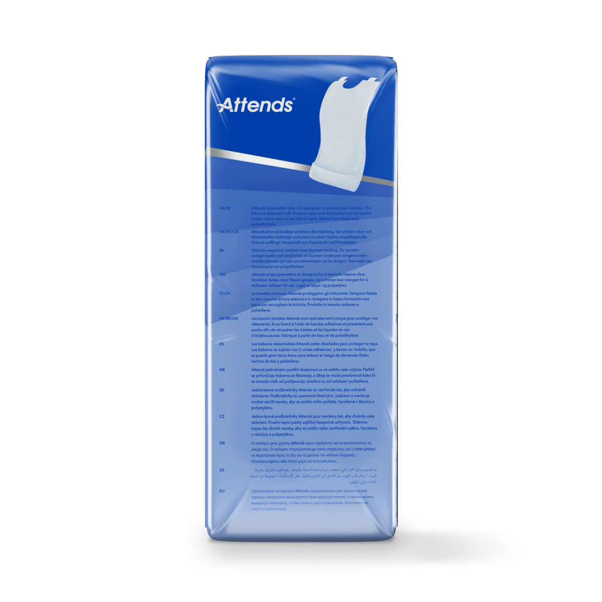 Attends Disposable Adult Bibs - Pack of 100 - Discount Medical