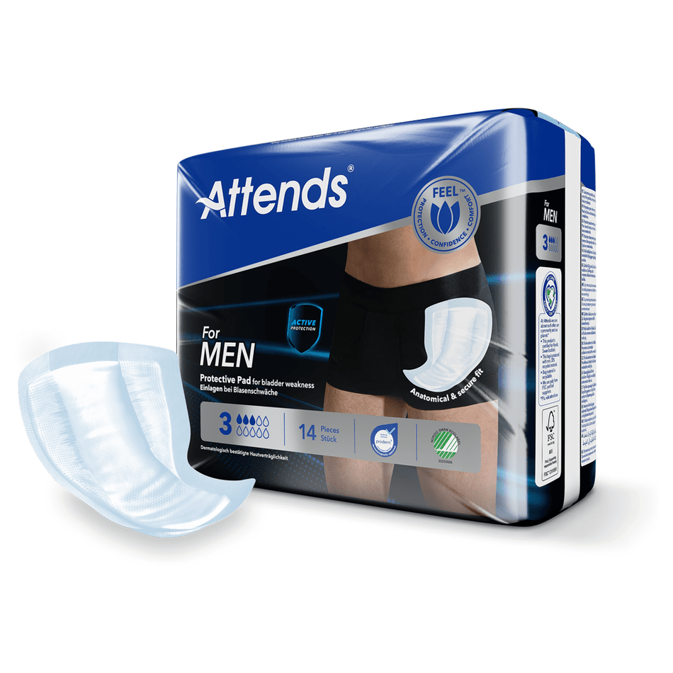 Attends For Men Level 3 Protective Pad - Pack of 14 - Discount Medical