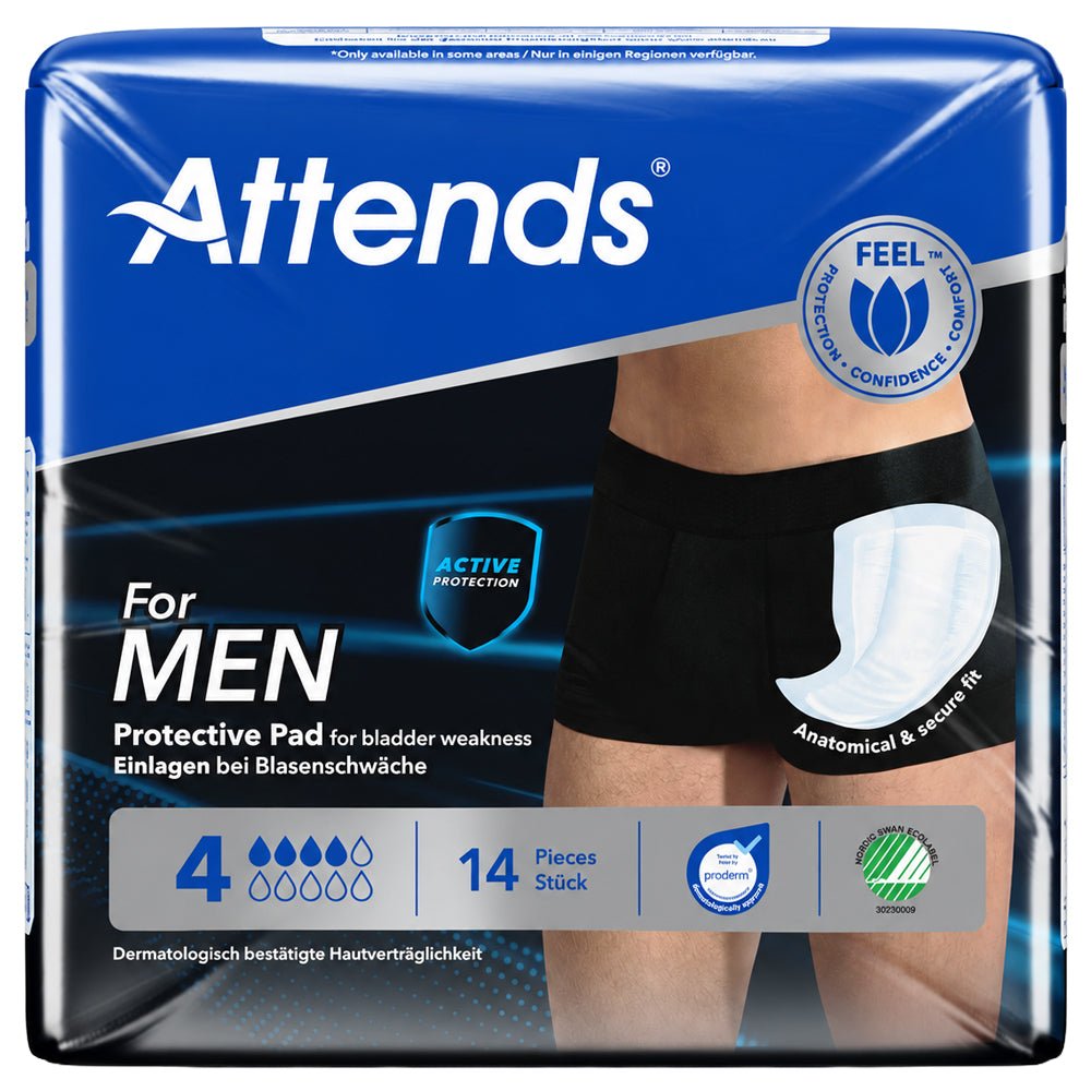 Attends for Men Level 4 Protective Pad - Pack of 14 - Discount Medical