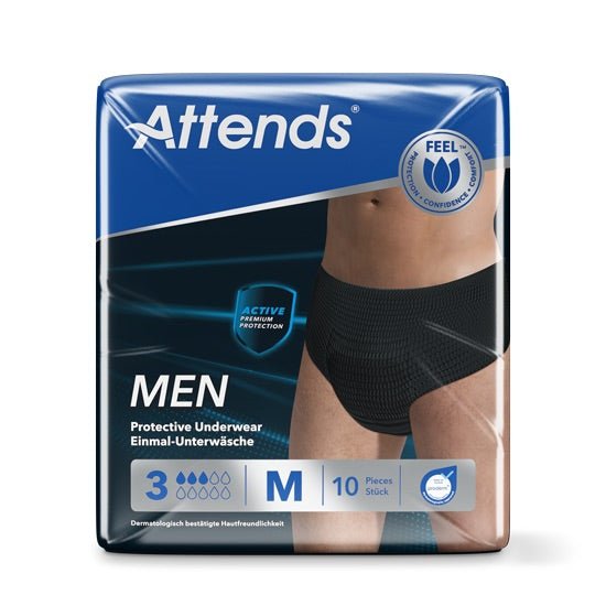 Attends Men Protective Incontinence Underwear 3M Medium - Pack of 10 - Discount Medical