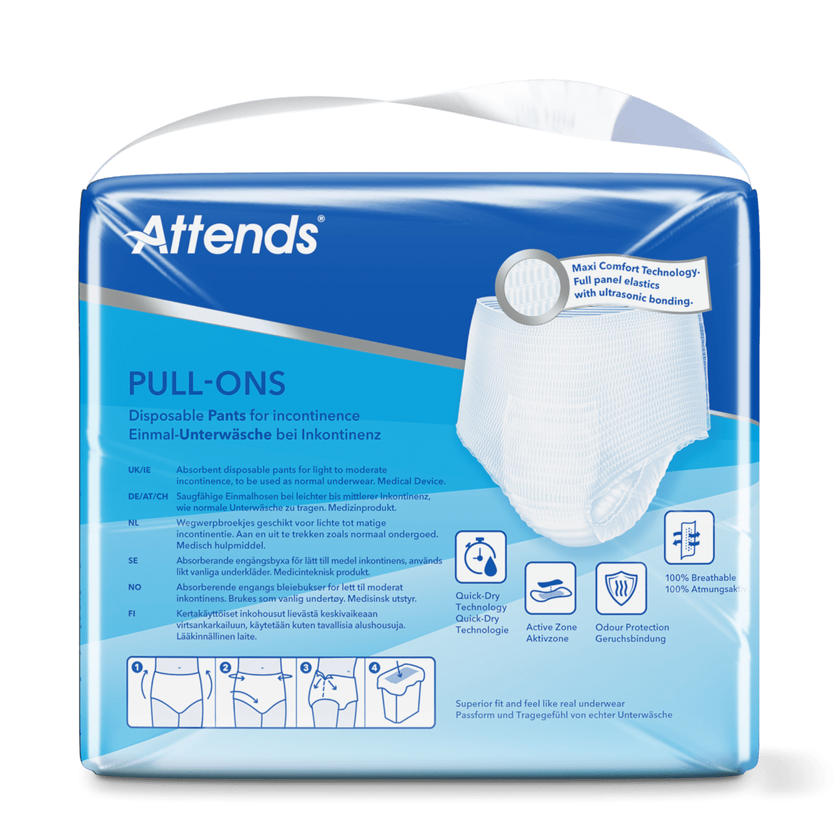 Attends Pull - Ons 6M - Pack of 18 - Discount Medical