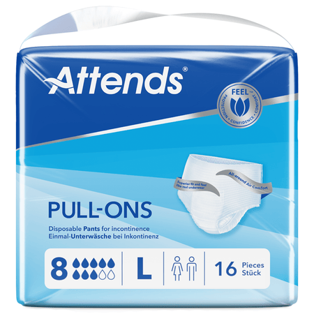 Attends Pull - Ons 8L - Pack of 16 - Discount Medical