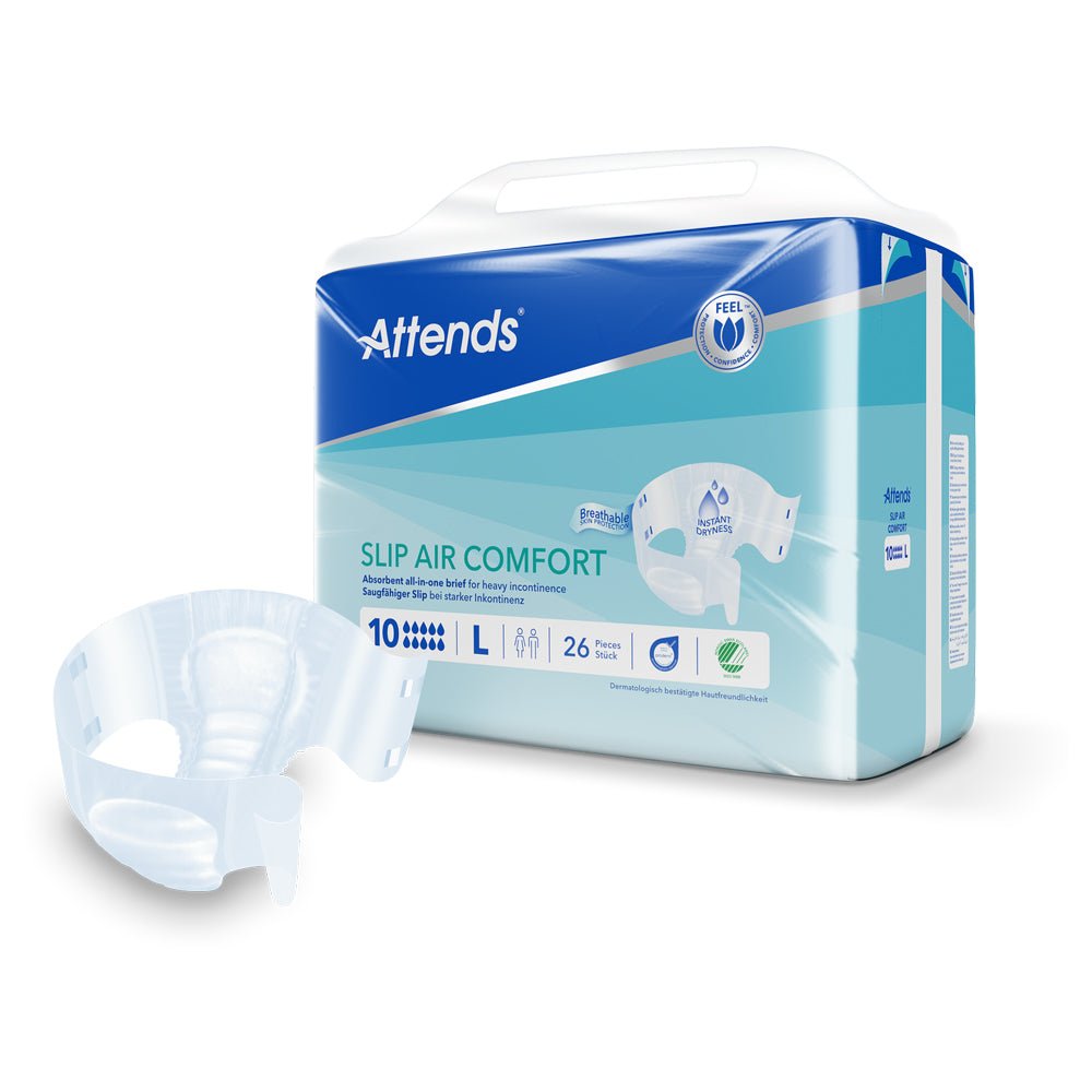 Attends Slip Air Comfort 10 Large - 26 Pack - Discount Medical