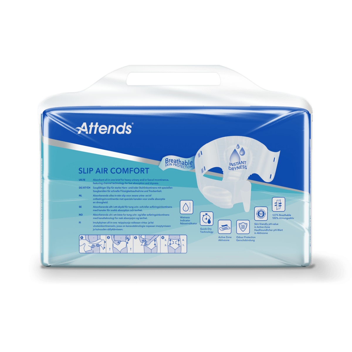 Attends Slip Air Comfort 10 Medium (2514ml) 26 Pack - Discount Medical