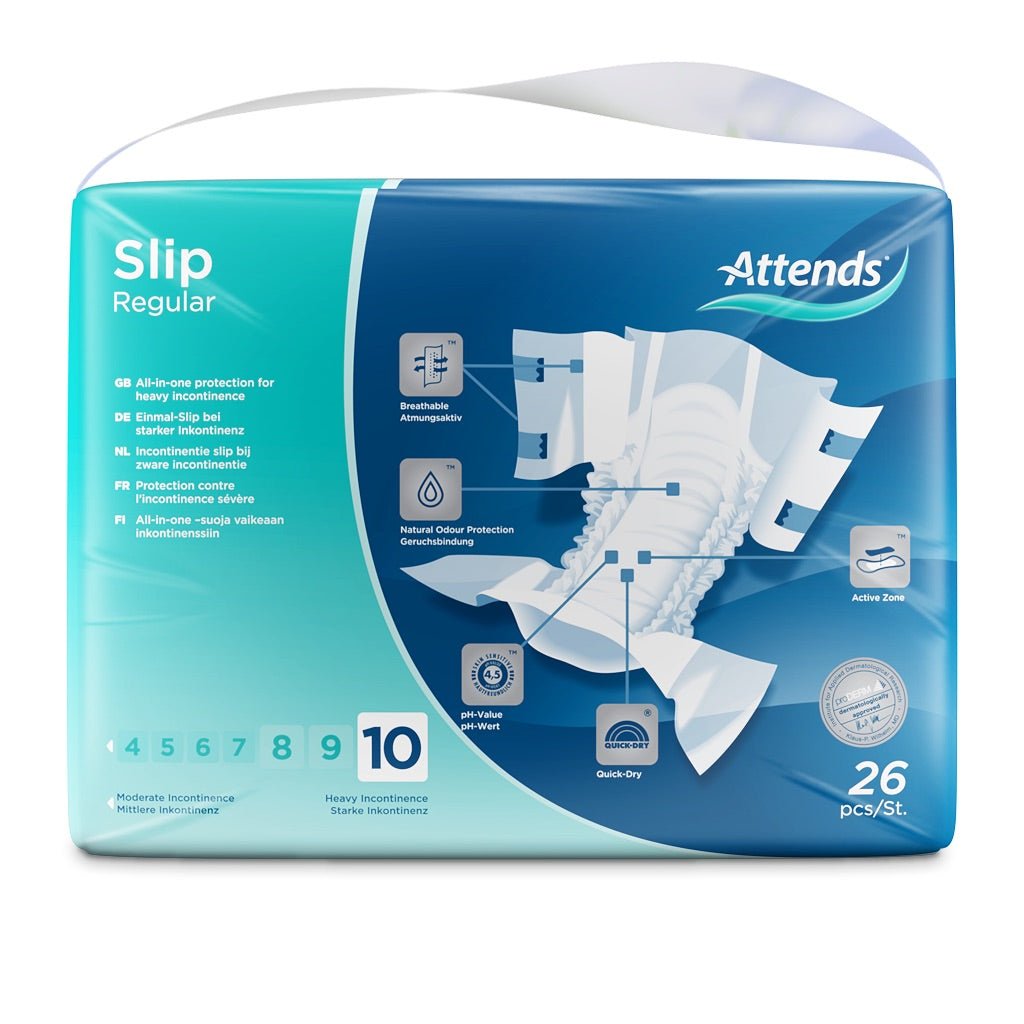 Attends Slip Regular 10 L, Large - 26 Pack - Discount Medical