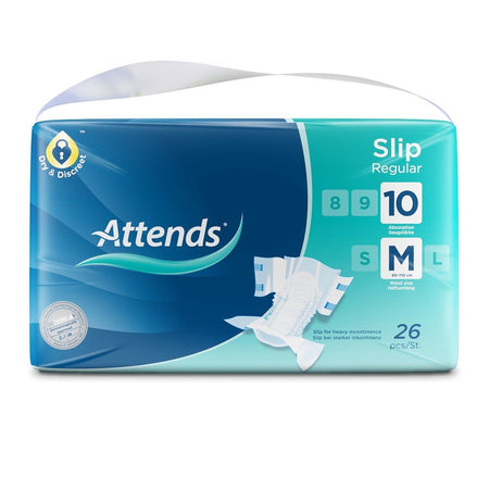 Attends Slip Regular 10 M, Medium - 26 Pack - Discount Medical