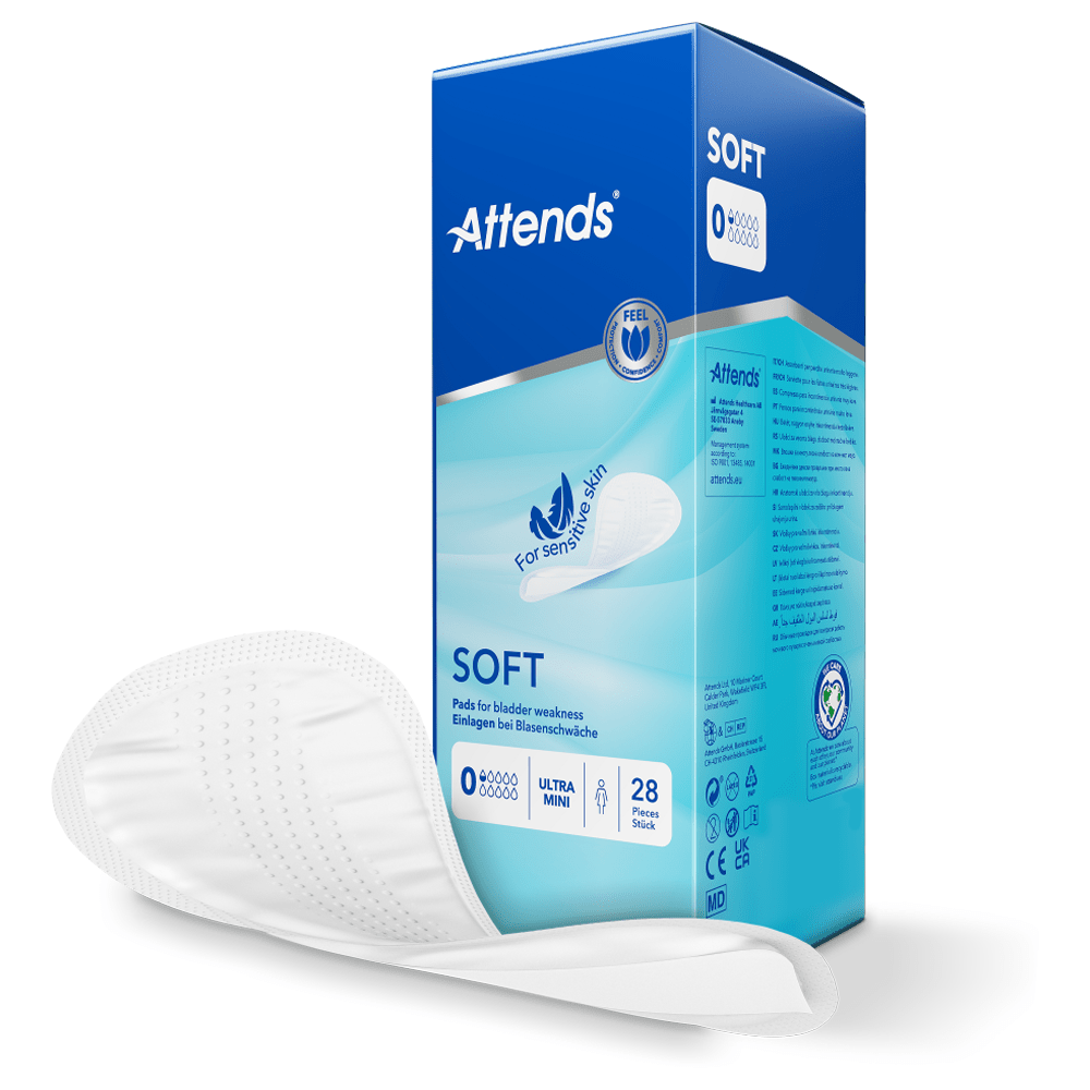 Attends Soft 0 Ladies Ultra Mini Incontinence Pads - 28 Pack - Discount Medical