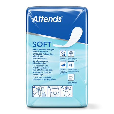 Attends Soft 1 Ladies Mini Incontinence Pads - 20 Pack - Discount Medical