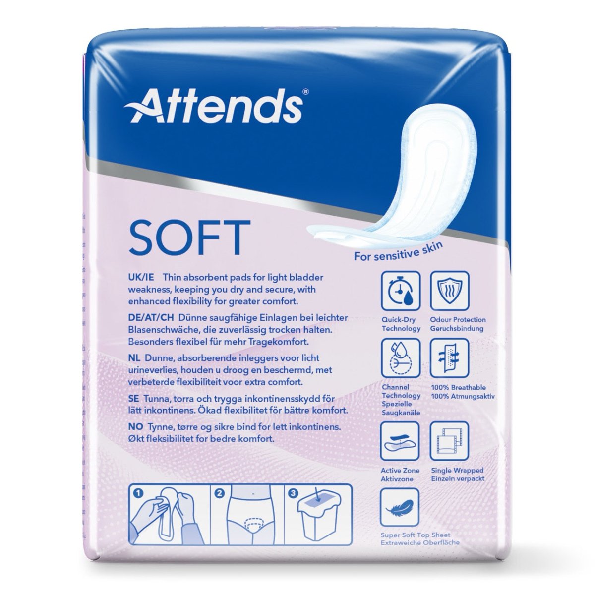 Attends Soft 3 (454ml) 8 Packs of 10 - Discount Medical