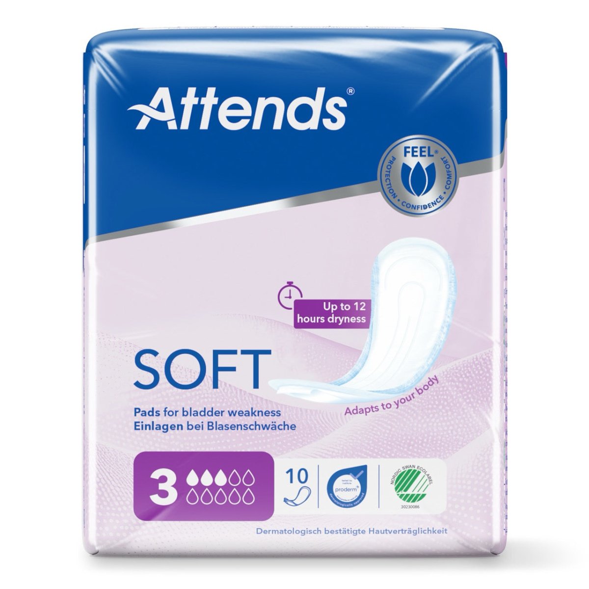 Attends Soft 3 (454ml) 8 Packs of 10 - Discount Medical