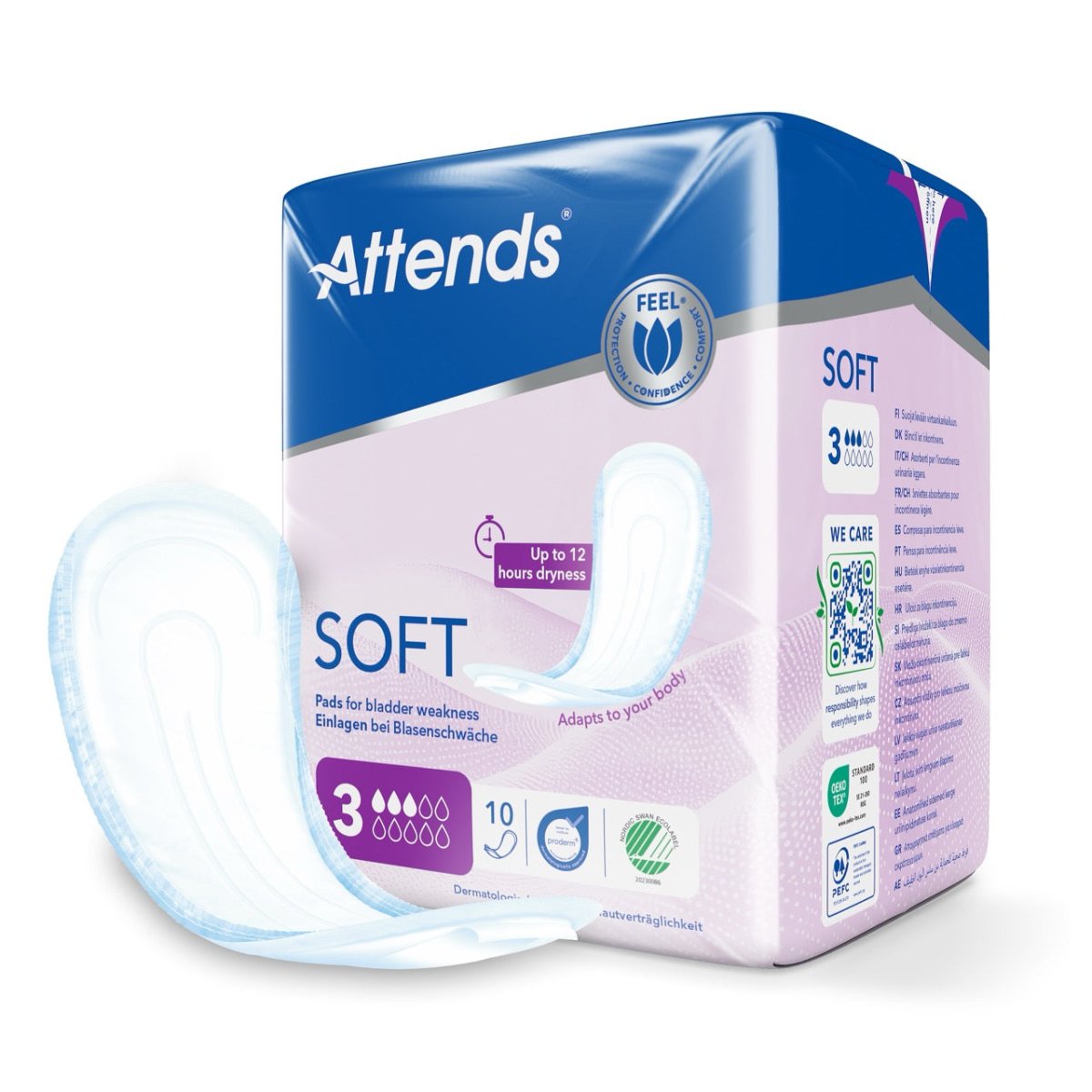 Attends Soft 3 (454ml) 8 Packs of 10 - Discount Medical