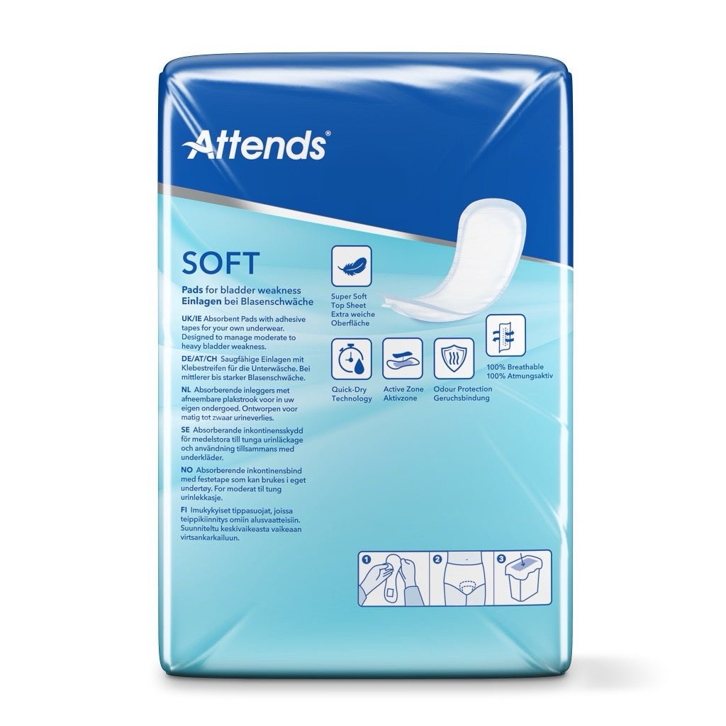 Attends Soft 6 Unisex Incontinence Pads - 38 Pack - Discount Medical