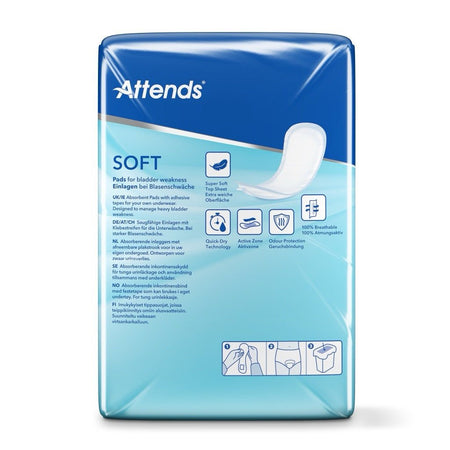 Attends Soft 7 Unisex Incontinence Pads - 34 Pack - Discount Medical