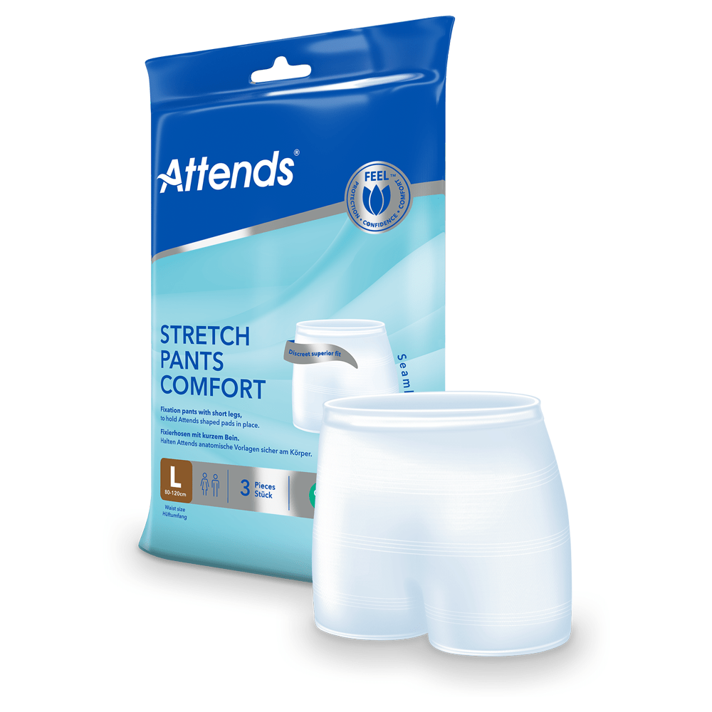 Attends Stretch Pants Comfort Large Washable Fixation Pants - 3 Pack - Discount Medical