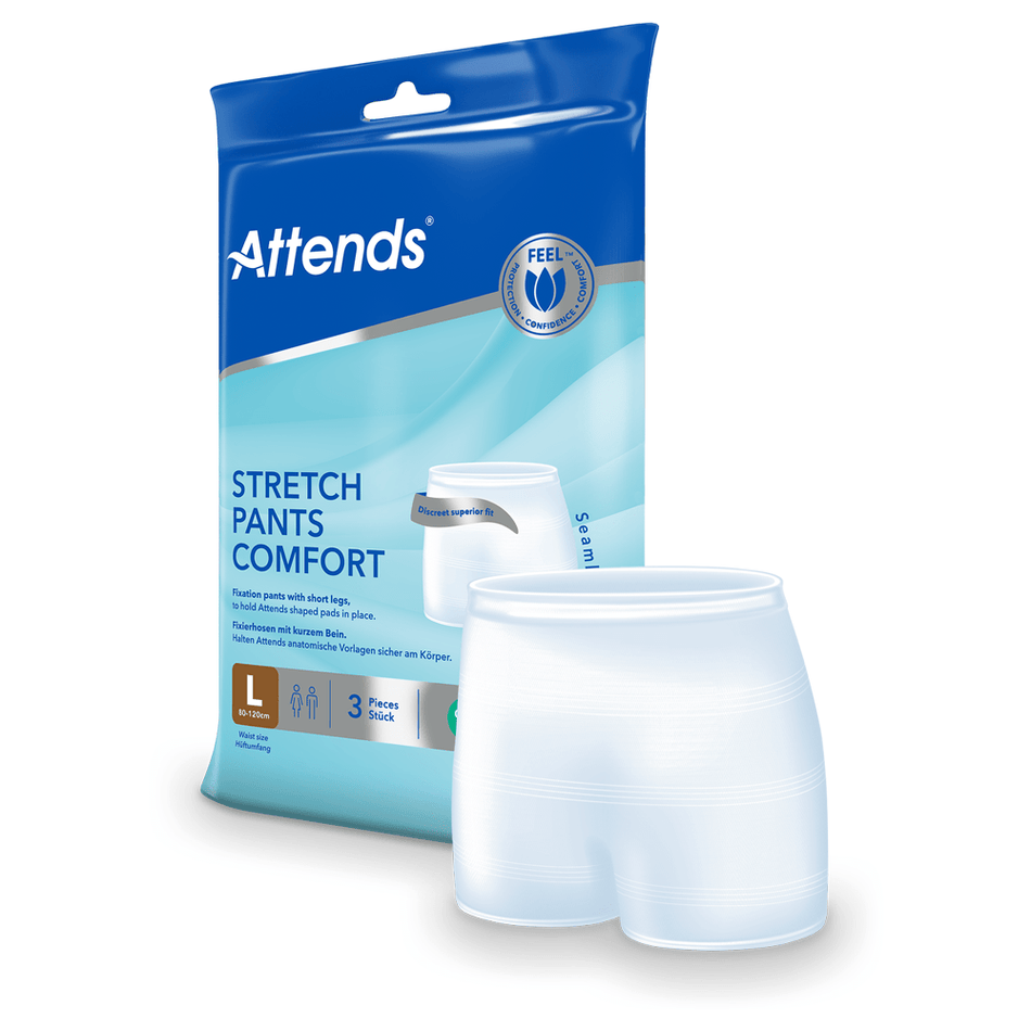Attends Stretch Pants Comfort Large Washable Fixation Pants - 3 Pack - Discount Medical