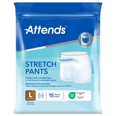 Attends Stretch Pants Large Washable Fixation Pants - 15 Pack
